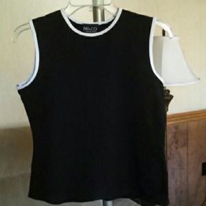 NY & CO Black Cotton Sleeveless Summer Top